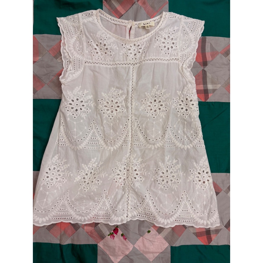 Fairycore cottagecore cotton sleeveless lace blouse